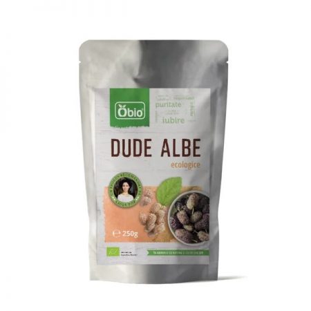 Organic dehydrated white mulberries, 250g, Obio