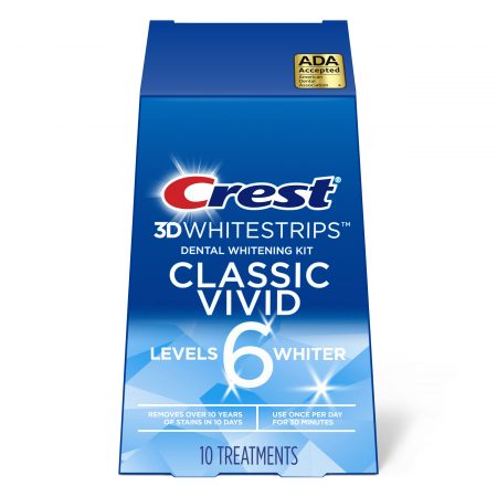 3D Whitesptrips Vivid Teeth Whitening Strips, 35 gr, 10 Day Treatment, 20 Strips, Crest