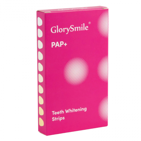 Set of 14x Teeth Whitening Strips, Glory Smile, PAP+, Fast and Effective Whitening without Peroxide, 14-day Treatment