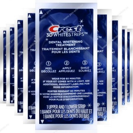 Crest 3D Whitestrips, whitening level 18, Anti-Aging Whitener, 14 days, 28 strips, 60 min application, Teeth Whitening Strips