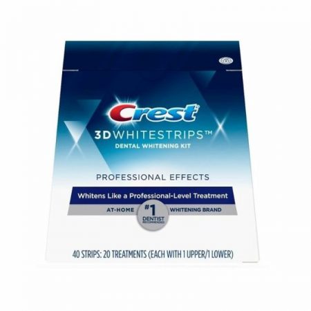 3D White Professional Effects Teeth Whitening Strips, 20 Treatments, 40 Strips, Crest
