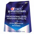 Set of 20x Teeth Whitening Strips, Crest, 3D White, Professional Level Whitening Effects, 10% Concentration, 20-day Treatment, 45 min, Whitening Level 20