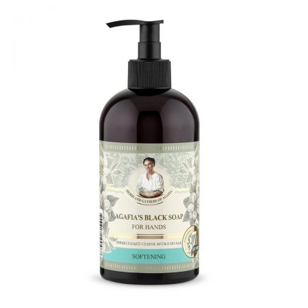Black liquid soap for velvety hands 500ml, Grandma Agafia
